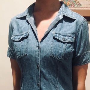 Liz Claiborne Denim Button Up Dress